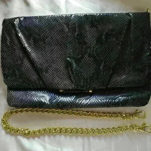 London Fog Snakeprint Clutch